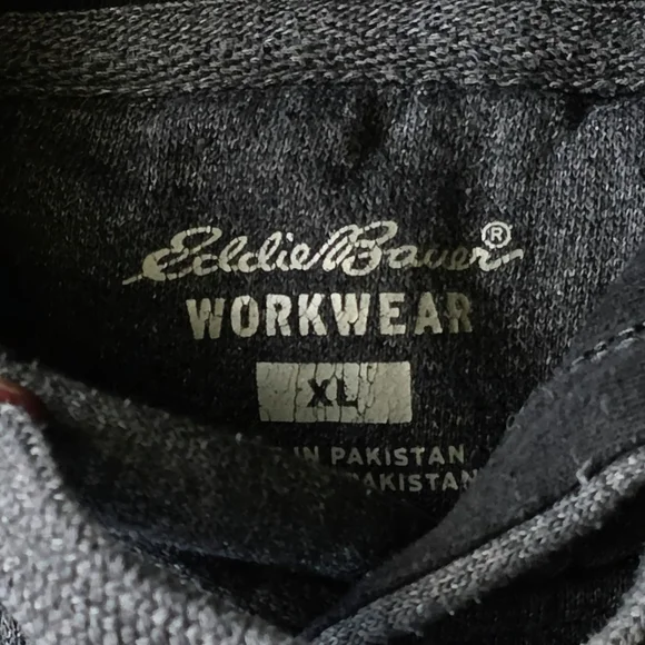 Eddie Bauer Workwear Charcoal Hoodie - Picture 3 of 3